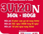 Cách đăng ký 3V120N Viettel